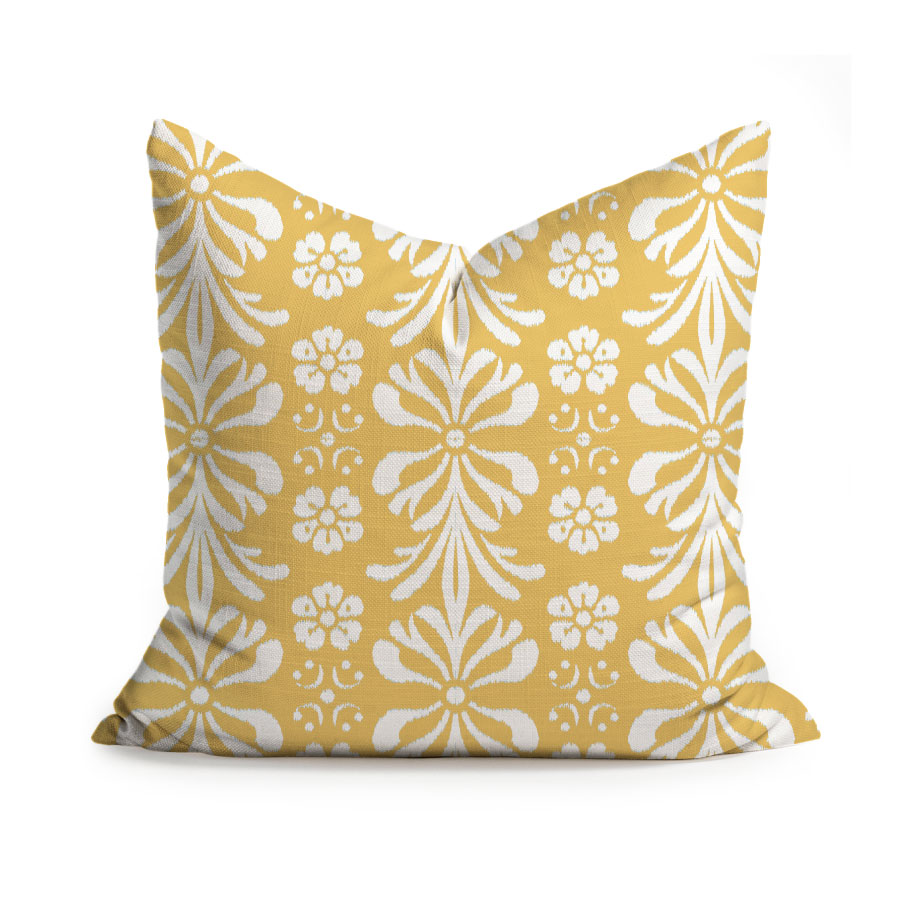 Ikat-floral-ethnic-cushion-yellow